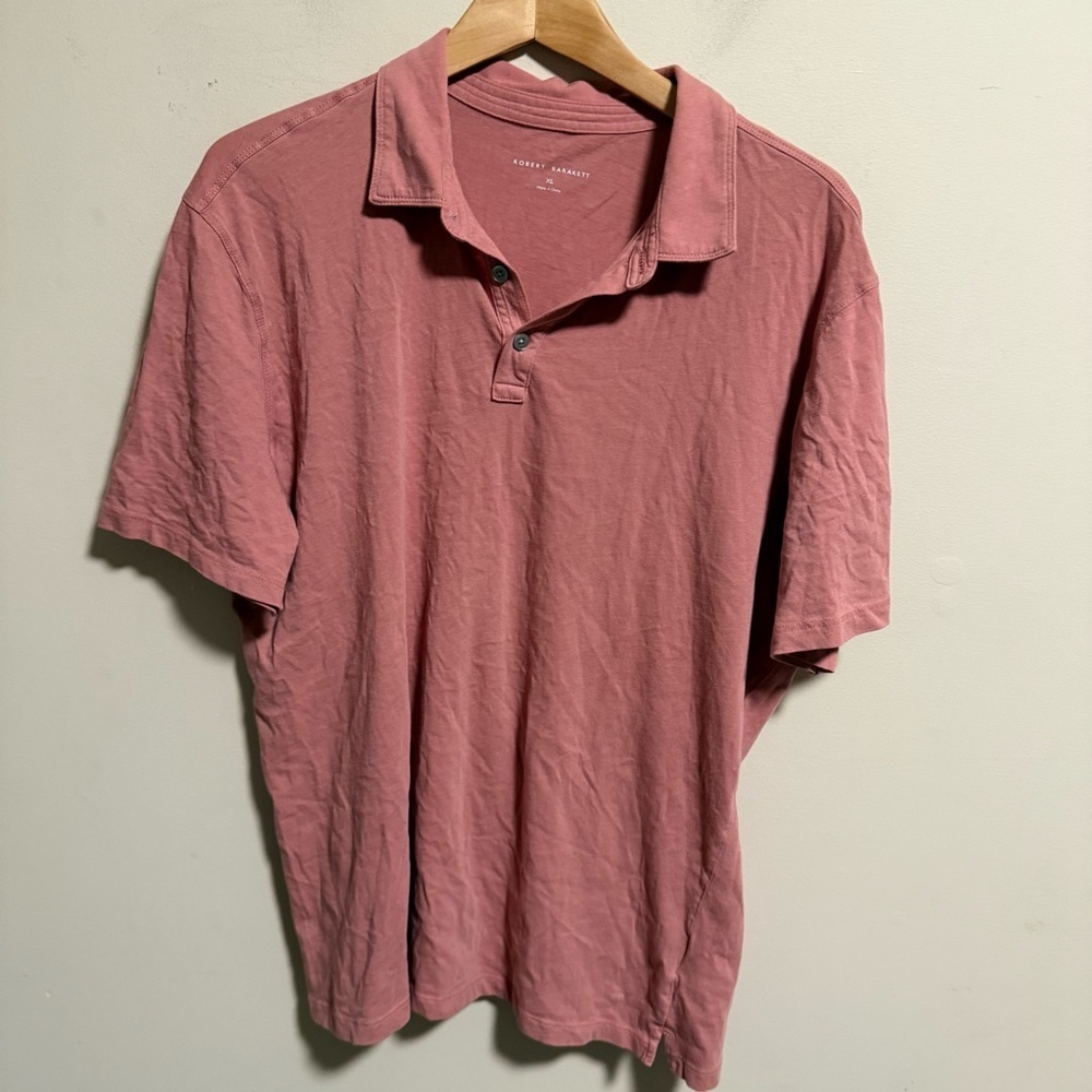 Robert Barakett Brunswick Short Sleeve Polo Coral- Size XL